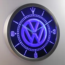nc0171 Volkswagen VW Car Neon Sign LED Wall Clock