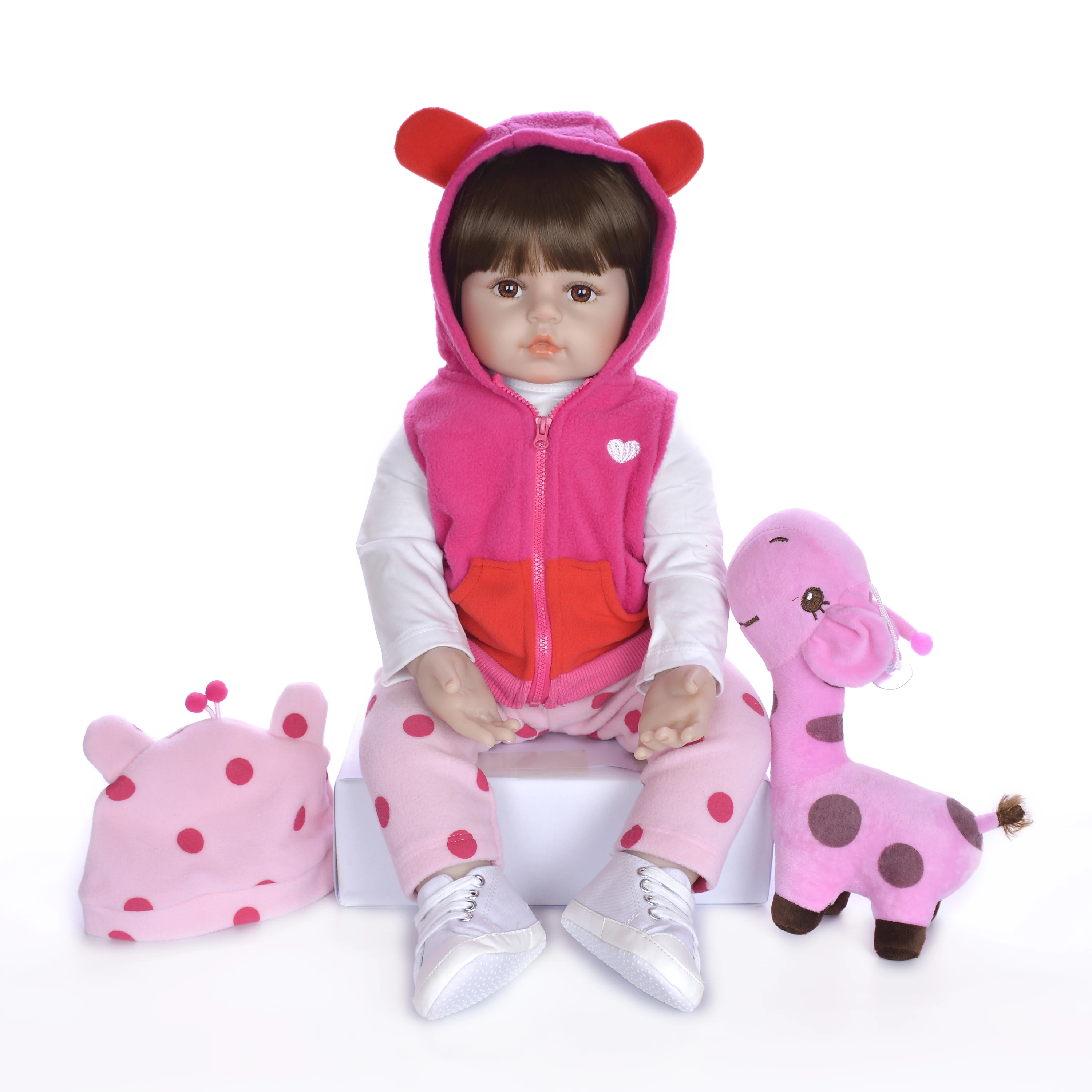 KEIUMI 24 ''локоны Reborn силиконовые детские куклы реалистичные Menina Boneca Мягкая кукла
