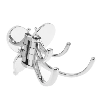 

Swivel Coat Hook Folding Heavy Duty Swing Arm Butterfly Shaped Hook Wall Mounted Hanger for Bathroom Kitchen Bedroom(Silver)