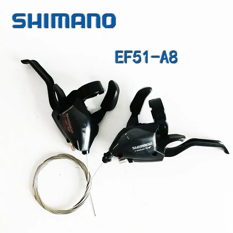 Пара велосипед Shimano тормоза+ Rapidfire шестерни переключения 24 скорости ST-EF51 22,2 мм Бар