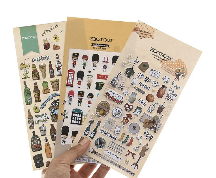 

Cartoon soldiers paper sticker Organizer Calendar Diary Book Planner Scrapbook Decoration Diary Sticker papeleria