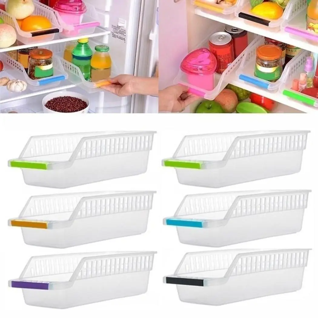 

Refrigerator Food Beverage Hollow Drawer Storage Basket Basket Box Basket Home Items As Picture(Random Sent)