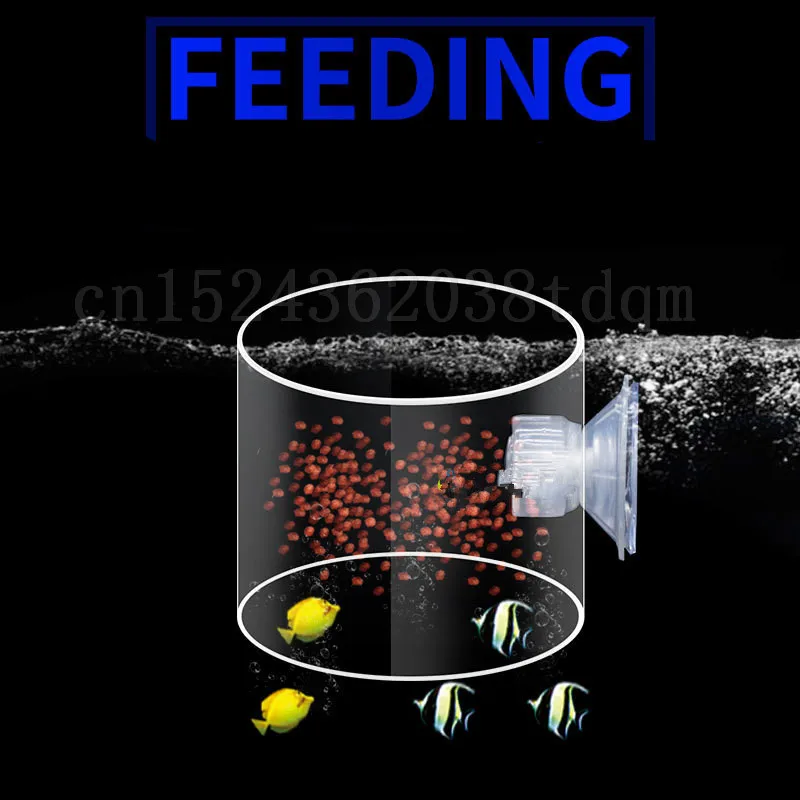 

1pcs Plastic Transparent aquarium feeder, aquarium feeder,feeding fish,Preventing the spread of fish feed,fish tank