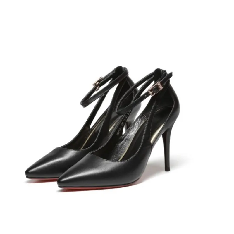

2019 new women's shoes pointed shallow mouth with European and American women's shoes black ljj 0418