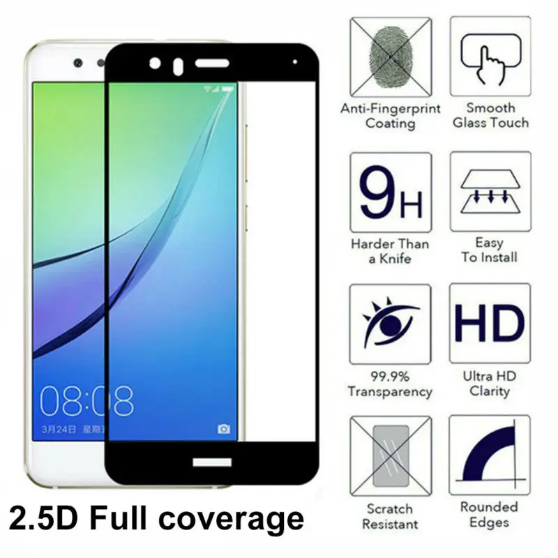 Защитное стекло ShuiCaoRen Высокопрочное 9H 3D полное покрытие для Huawei Nova 2 Plus|screen protector
