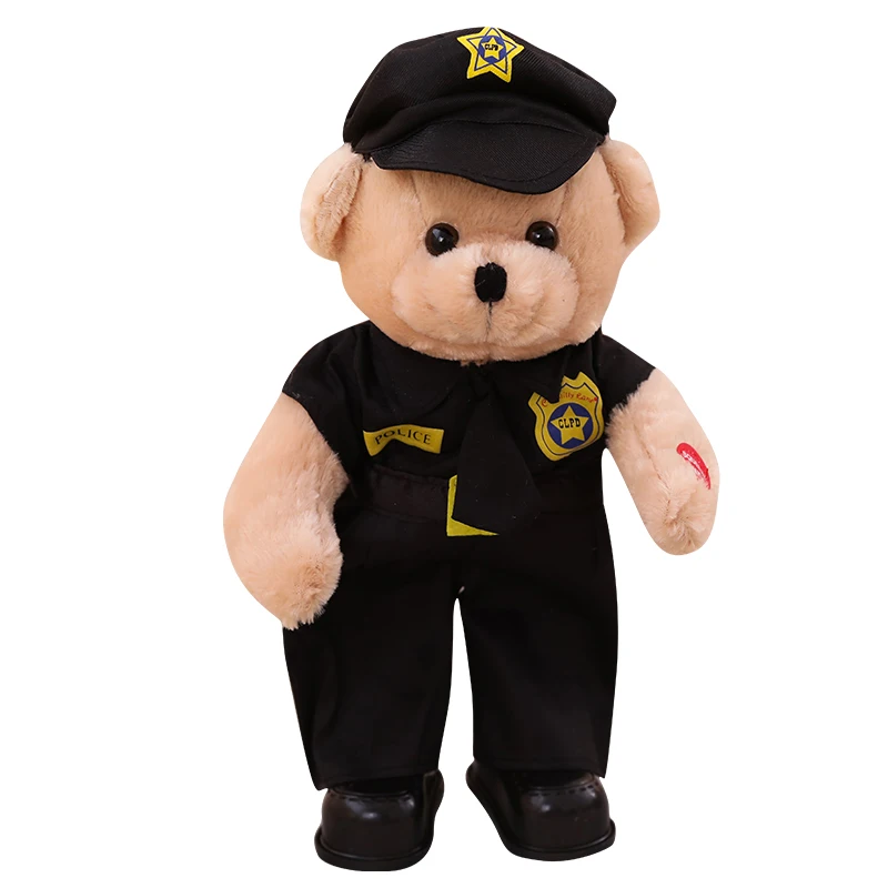 Cozfay Free Dropshipping Plush Cute Dancing Police Teddy Bear Electric