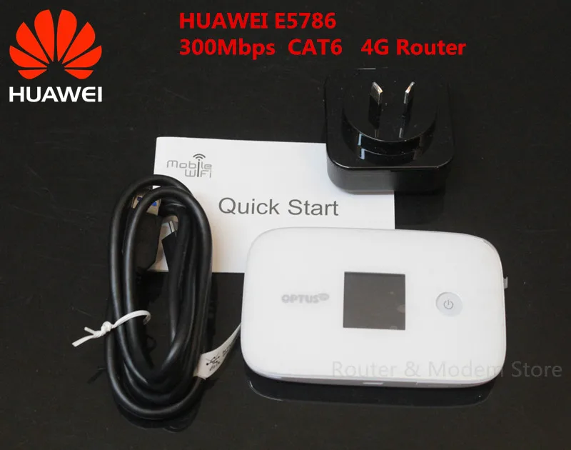 Используется открыл HUAWEI E5786 E5786s-63a 4 г LTE Advanced CAT6 300 Мбит/с wi fi маршрутизатор с телевизионные антенны беспроводной R