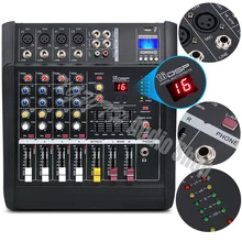 Pro микшер усилитель 4 канальный микрофон микшерный пульт с включающим в себя гарнитуру блютус и флеш-накопитель USB+ 48V Phantom Мощность караоке аудио звуковое оборудование
