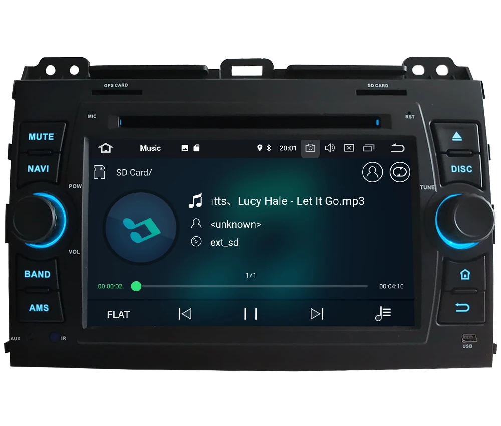 Top 7" Octa Core 4G Android 8.1 4GB RAM 64GB ROM RDS BT Car DVD Multimedia Player Stereo Head Unit For Toyota Prado LC120 2004-2010 3