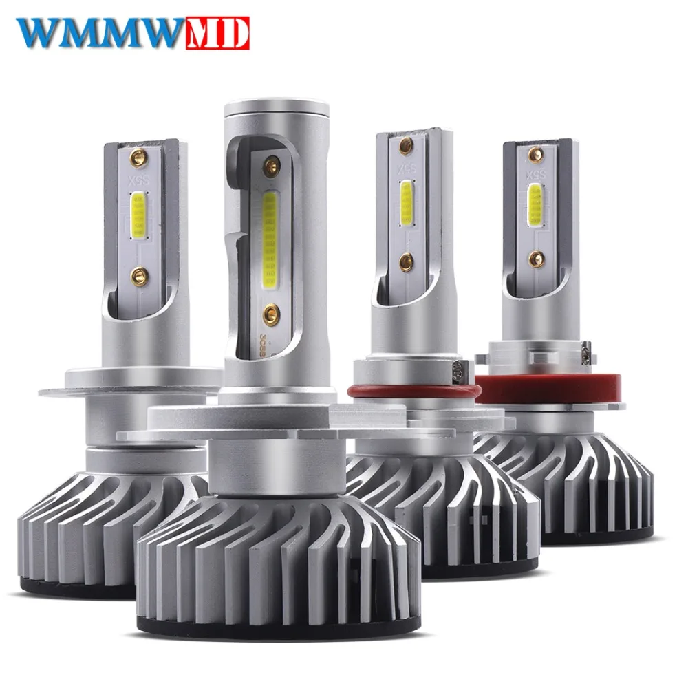 

2PCS Mini H1 H3 H11 Canbus H7 LED H4 Car Bulb Anti EMC No Error Automobiles Headlight 50W 10000LM 6000K 12V Car Accessories