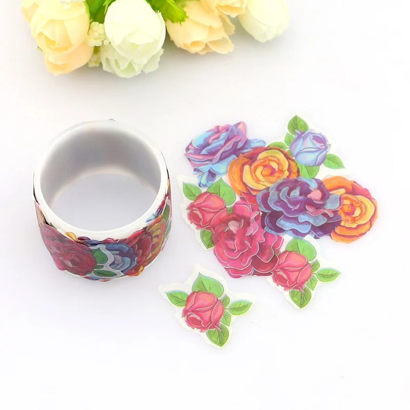 

80pcs/roll flowers washi tape DIY decoration tape scrapbooking Japanese Washi Tape Masking Tape sticker