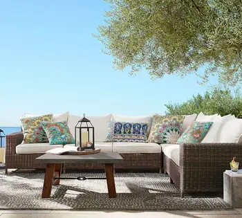 

Sigma high top deep seating oudoor antique rattan curved sectional sofas