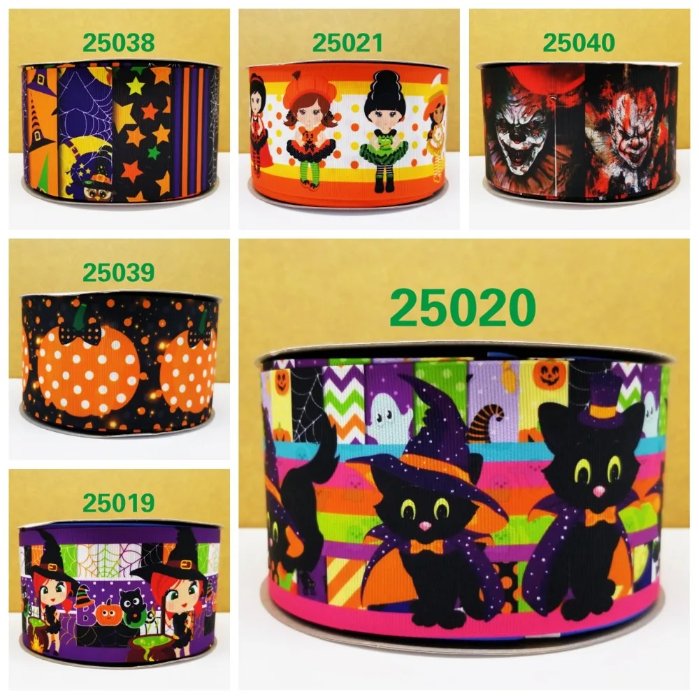 

Cartoon printed grosgrain ribbon ,satin ribbon 10 yards . 25019-