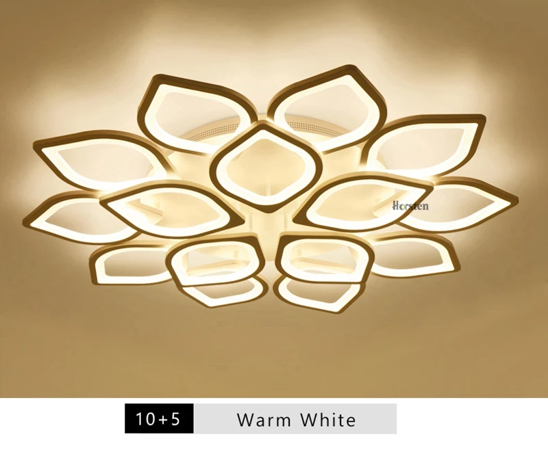 Modern White Flower High Power LED Ceiling Chandelier For Living Room Bedroom Acrylic Iron LED Chandelier Lamp 110-240V (9)