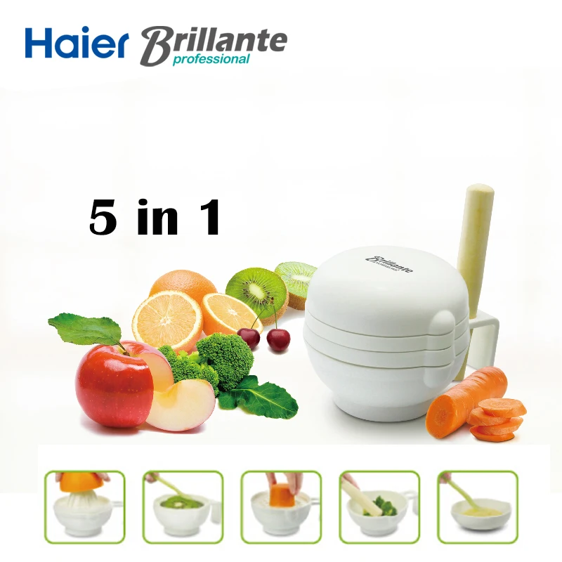 Haier Brillante 7pcs set New Creative Multifunctional Manual Baby Food Conditioning Food Mills Tools Filter for