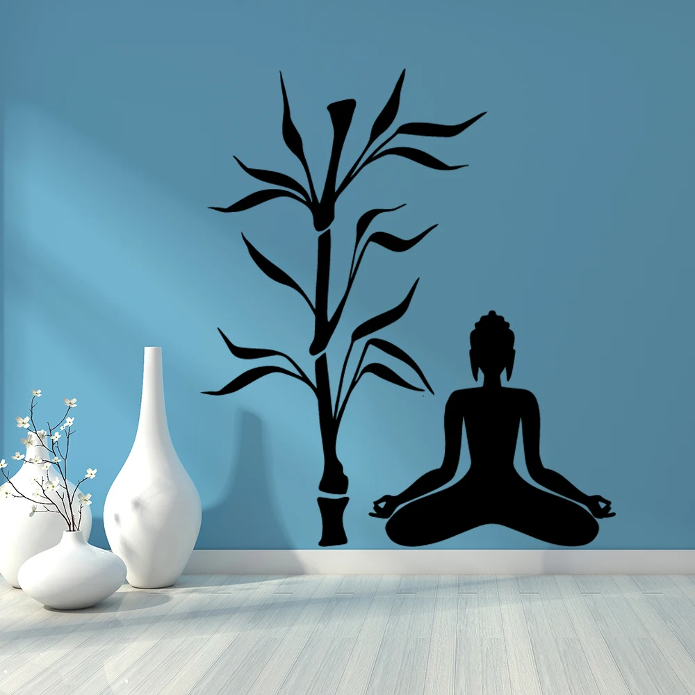 

Creative Buddha Bamboo Wall Sticker Home Decoration Accessories Waterproof Wall Decals Sticker Mural