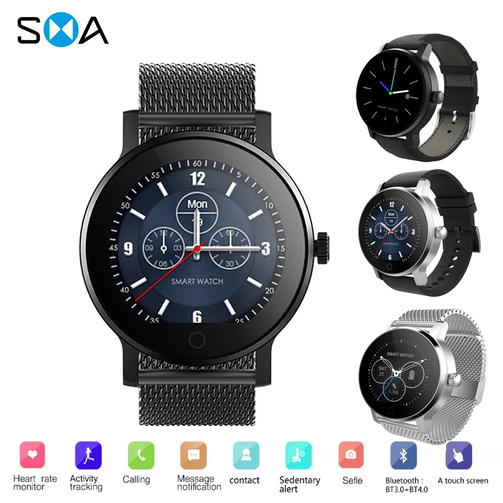 

SMAWATCH Smart Watch IPS Waterproof Bluetooth Heart Rate Blood Pressure Multi Sport Mode Men Smartwatch for Android iOS pk k88h