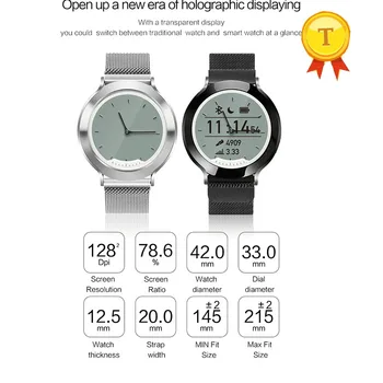 

2018 New style stainless steel heart rate monitor vibration reminder sport wristband for man woman compatible with ios android