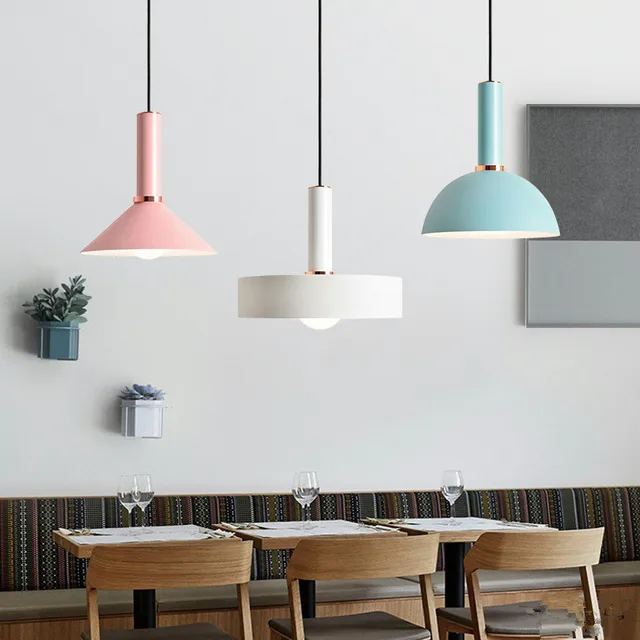 Simple Nordic Restaurant Pendant Light Cafe Lamp Danish Designer Simple Nordic Restaurant Pendant Light Cafe Lamp Danish Designer Postmodern Macaroons Multicolor Clothing