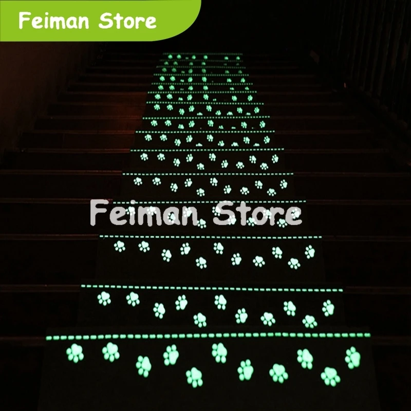 5 шт. светящиеся ковры для лестницы Нескользящие самоклеющиеся лестницы коврики шаг прямоугольные коврики семья дети старый человек безопасный ковер для лестниц