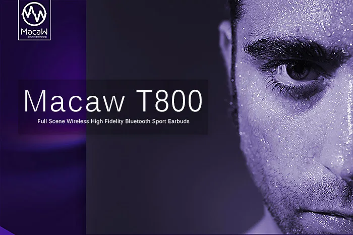 Macaw T800 Bluetooth v4.1 CSR наушники-вкладыши спортивные наушники Auriculares беспроводные стерео наушники для бега с микрофоном IPX5 водонепроницаемые