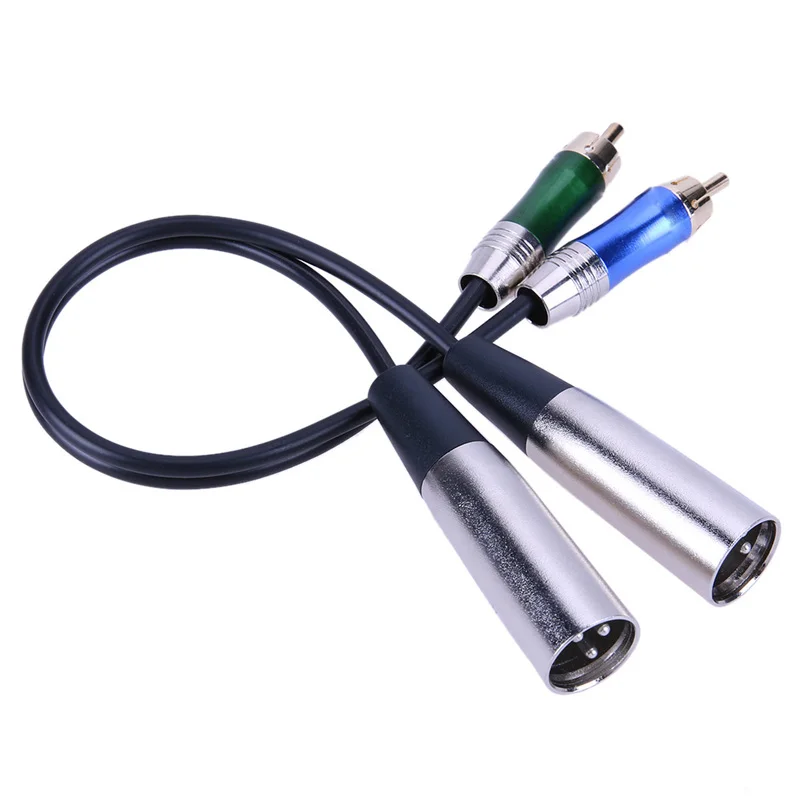 

Dual RCA to Dual XLR 3pin Male Audio Adapter Cable, Metal Gold-plated Connector Audio Cable For Microphone Amplifier