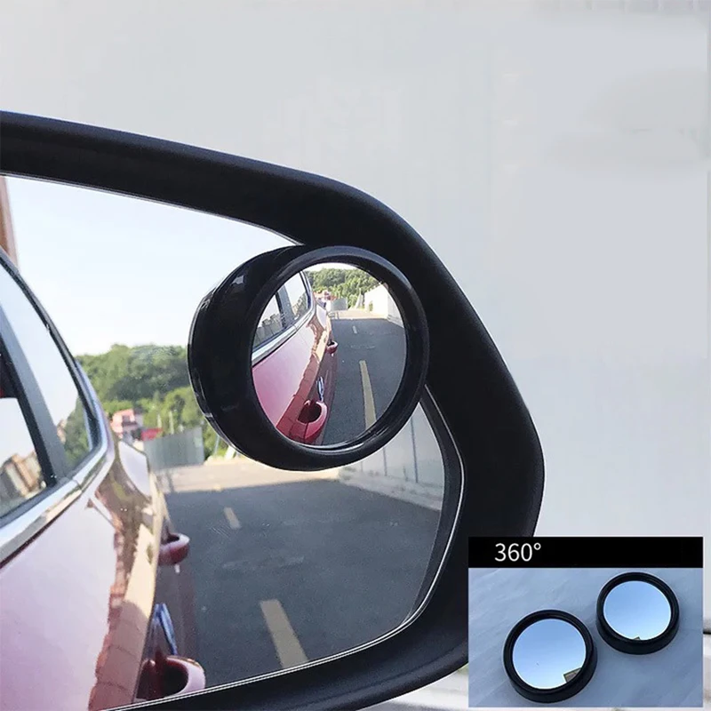 Automobile Rearview Mirror Small Circle Mirror 360 Degree Adjustable