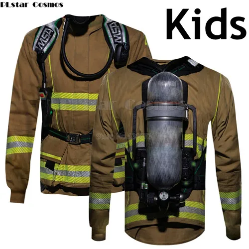 Kids Sweatshirt Одинаковые комплекты для семьи детская одежда для мамы и ребенка костюм пожарного толстовки с 3D-принтом толстовки для сына и дочки - Цвет: Kids Sweatshirt