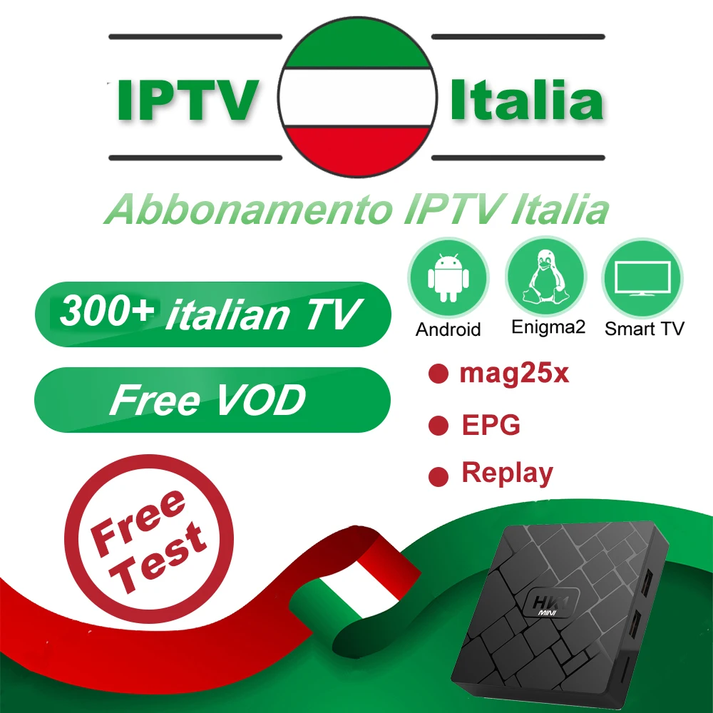 

Italian IPTV M3U Subscription IPTV Italy Mediaset Premium DAZN Sport For Android TV Box Enigma2 Smart TV VLC with VOD Movies