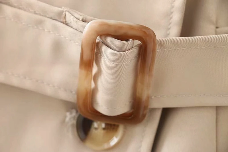 Casual Double Breasted Trench Coat Plus Size XXXL Adjustable Breasted Loose Ruffles Long Trench Outerwear KKFY2845