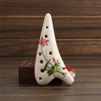 

New 12 Holes Ocarina Alto C Key Flute Ocarina Handmade Zelda Ocarina Crack Colored Drawing 12 Hole Ocarina Folk Instrument