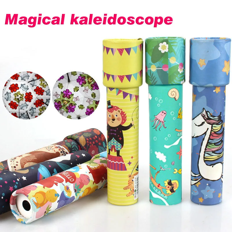 Новинка, Детская Классическая Игрушка, калейдоскоп, вращающаяся верхняя часть, сенсорные игрушки для малышей, детский подарок - Цвет: random color