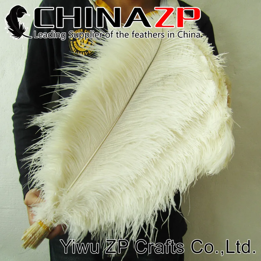 50-55cm Ostrich Large Drab Wholesale Feathers (bulk) Bleached White  (3)