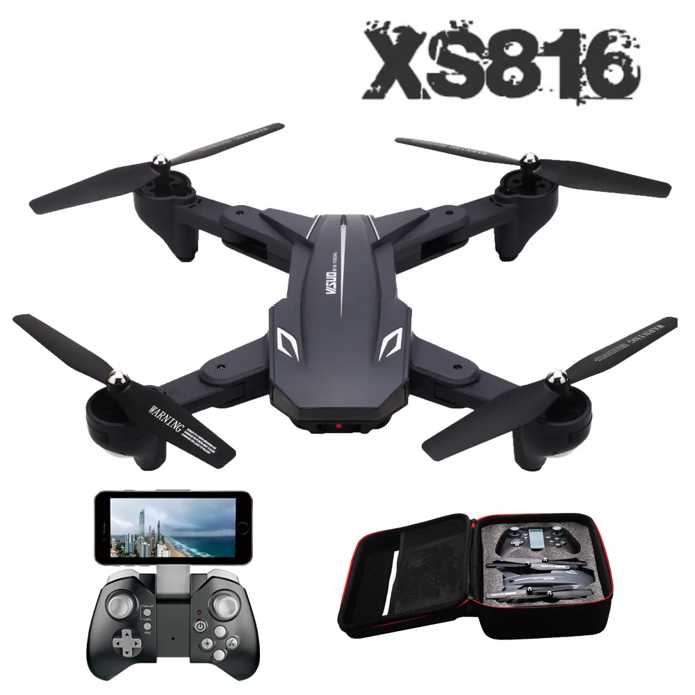 Visuo XS816 профессиональный селфи Дрон с двойной камерой Wi Fi 2 мегапиксельная + 0.3MP