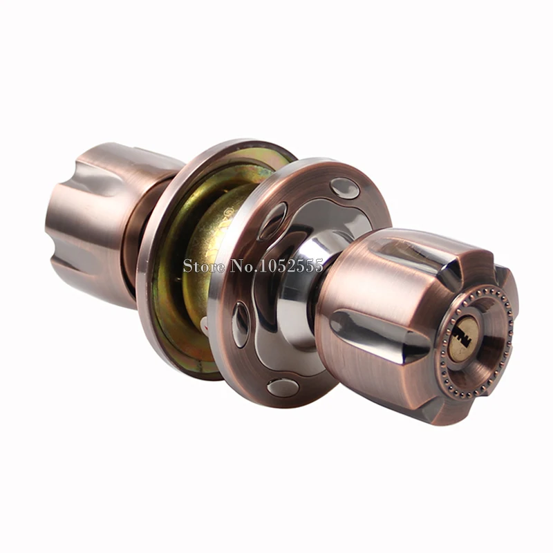 

High Quality Entrance Door Knobs Handles Lock Latch With 3 KEY TUBULAR LOCKSET, CYLINDRICAL KNOBSET door lock E170