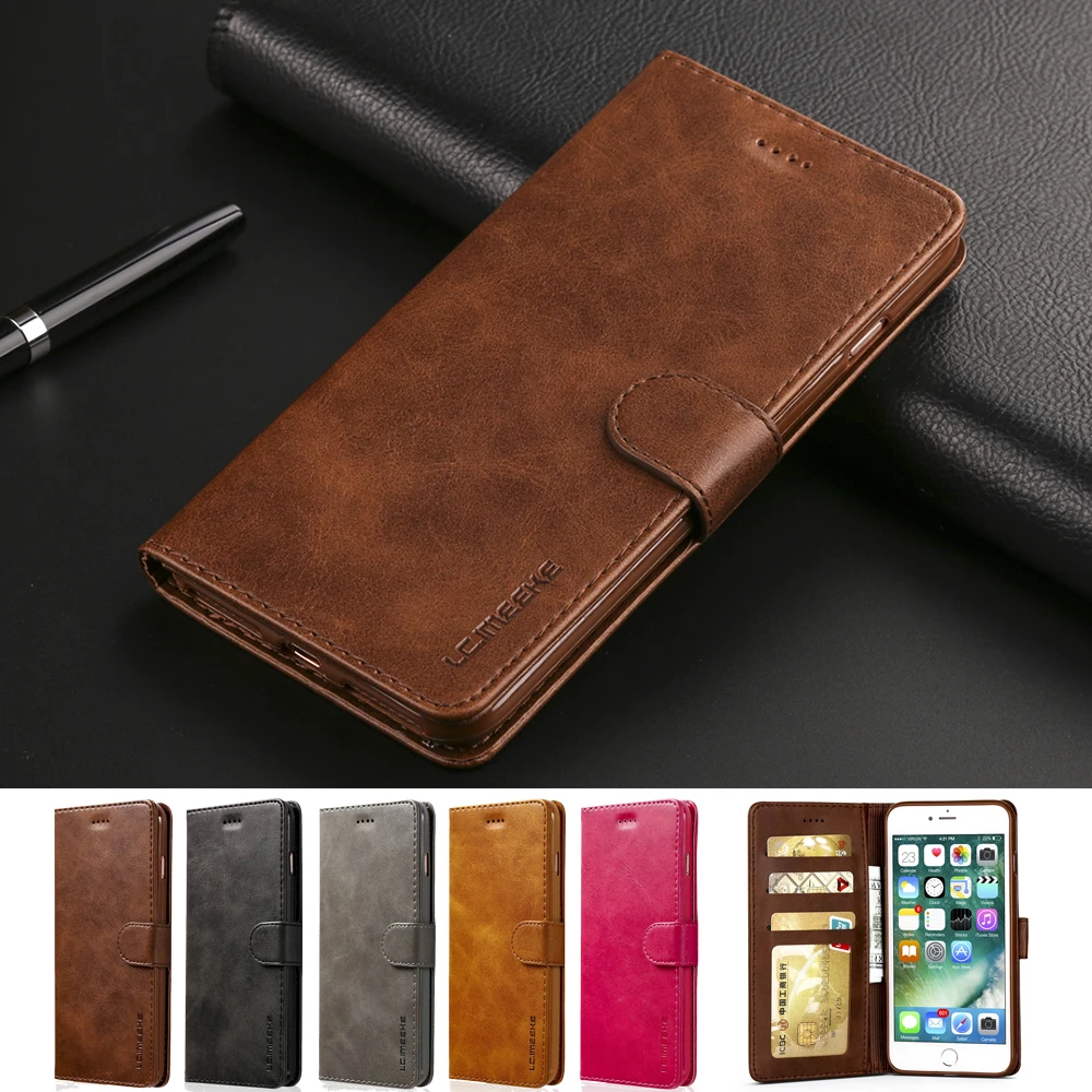 

Luxury Leather Flip Case For iPhone 7 8 6 s 6s plus X XS Max XR 11 Pro Max Cover Card Holder Wallet Case For iPhone 5 5S SE