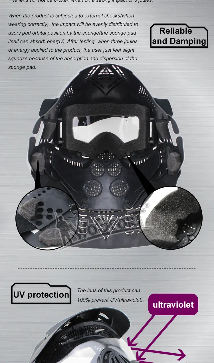 WoSopoT PC линзы модели масок полное лицо Пейнтбол защита маркер защита шеи Открытый тактический страйкбол Пейнтбол Аксессуары