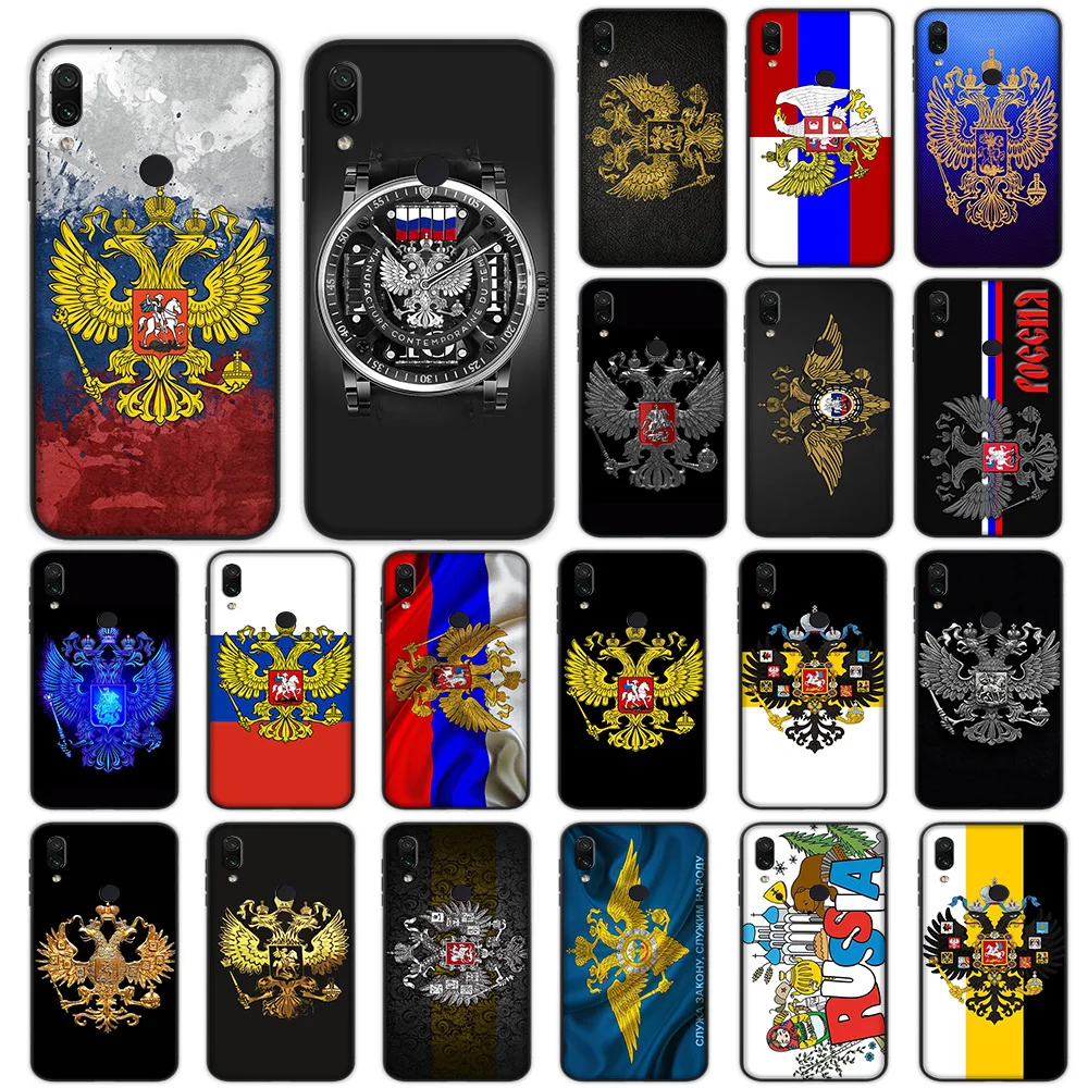 

Russian Coat of Arms Flag Soft Case for Xiaomi Redmi Note 4 4X 6 7 8 Pro 5 Plus 5A 6A Cover
