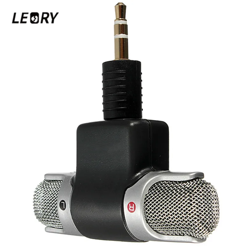LEORY Mini 3 5 мм Jack Микрофон Стерео микрофон для записи мобильного телефона Студия