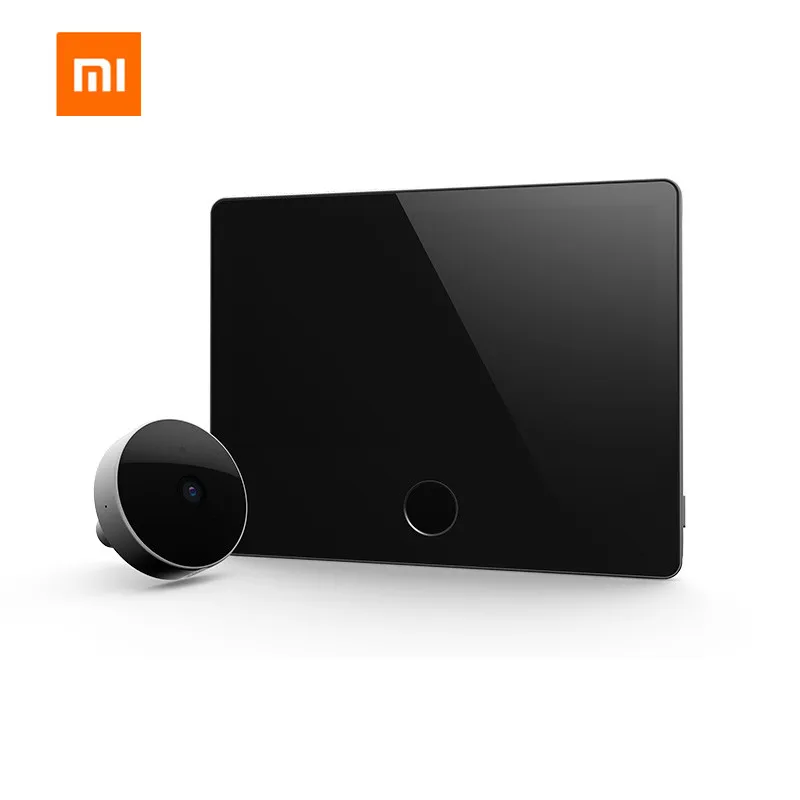 Xiaomi mi jia loock smart CatY видео дверной звонок 720P 166 ° камера безопасности кошачий глаз умная домашняя сигнализация работает с приложением mi Home - Цвет: Черный