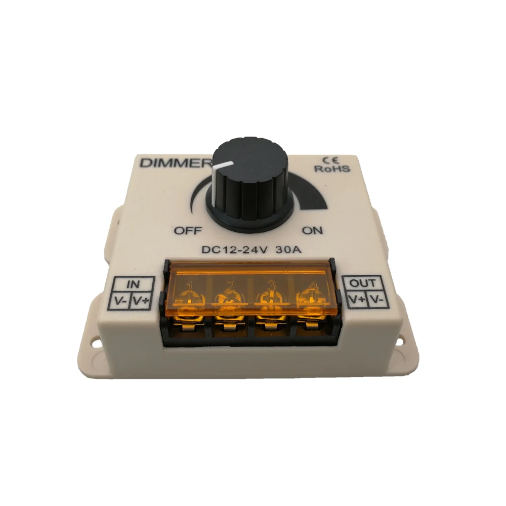 30A Светодиодные ленты Диммер 12V 24V 720W Макс большой Мощность для LED один вкл/выкл