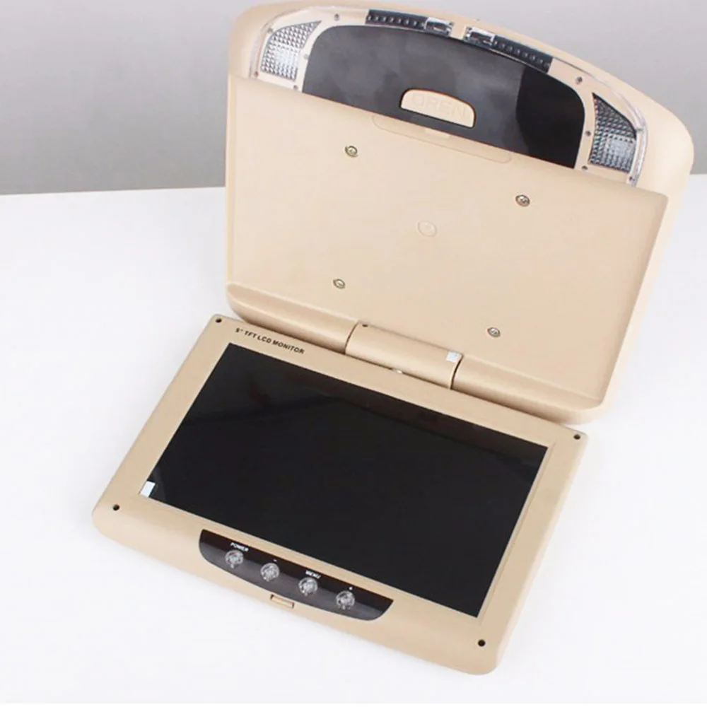 

9 Inch 800*480 Screen TFT Car Roof Mount LCD Color Monitor Flip Down Screen Overhead Multimedia Video DC12V-32V