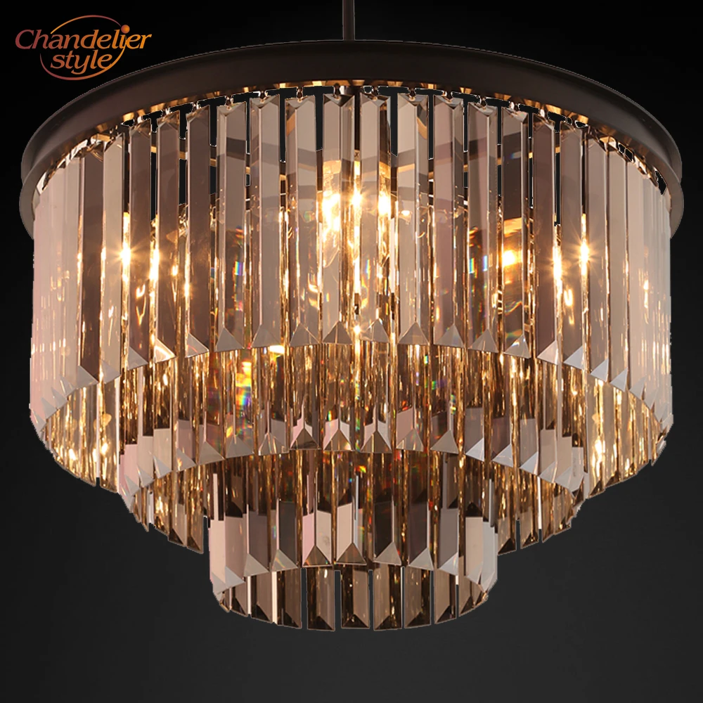 Modern Crystal Prism Chandelier Lighting Vintage Cristal Chandeliers