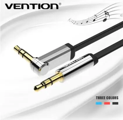 Vention 3.5mm Audio Cable jack to jack 90 Degree Right Angle flat Aux Cable for Car iphone headphone beats Speaker Aux Cord MP3