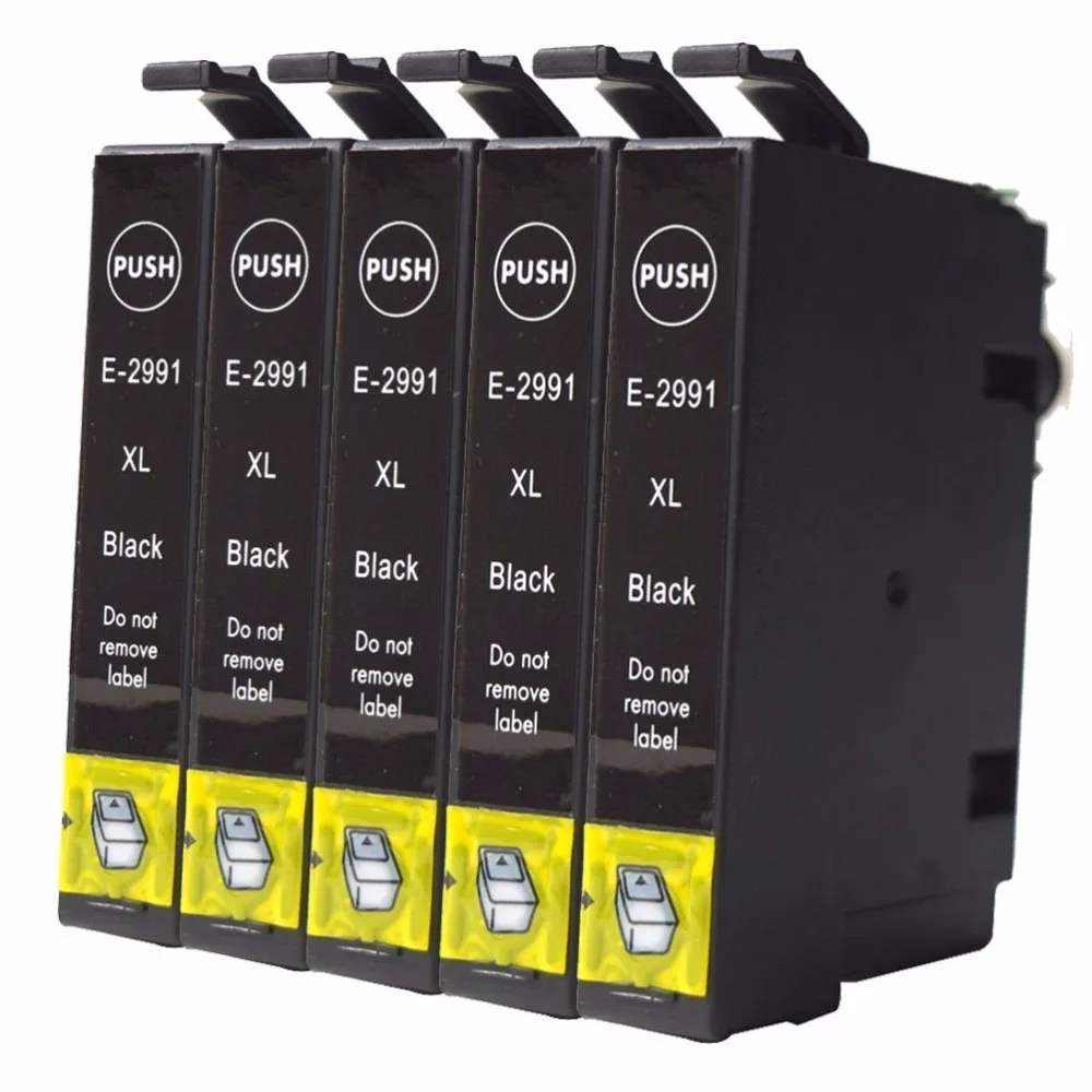 5x Black Compatible Epson 29 XL Ink Cartridges Compatible with Epson