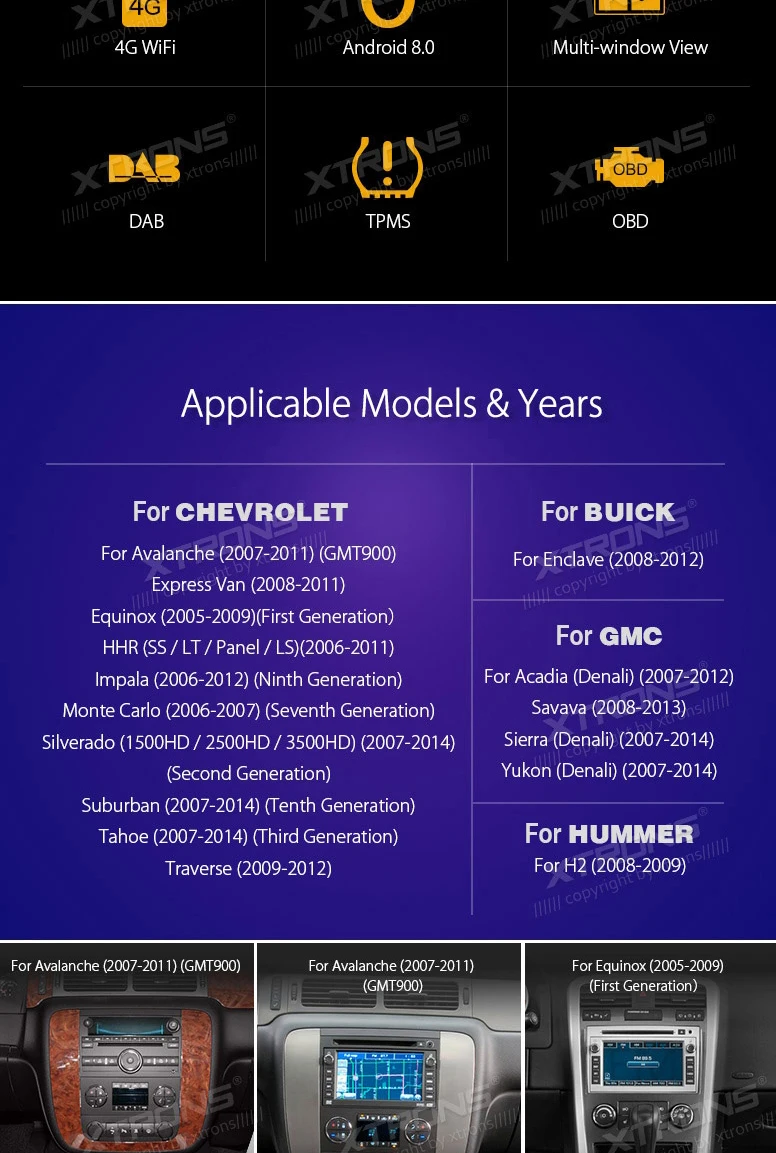 Cheap Android 8.0 Oreo OS 7"  Car DVD Multimedia for GMC Yukon 2007-2014 & Sierra 2007-2014 & Acadia 2007-2012 with 4GB RAM 32GB ROM 1