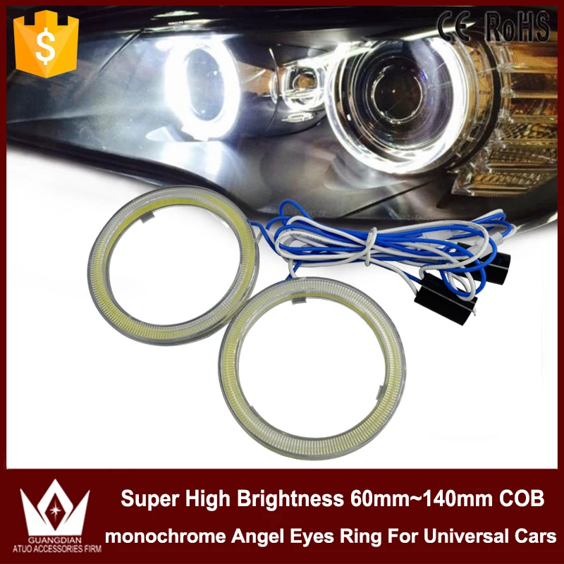 

Night Lord 125mm cob led light cob angel eye ring + driver single color 6color for car headlight foglight decorative light