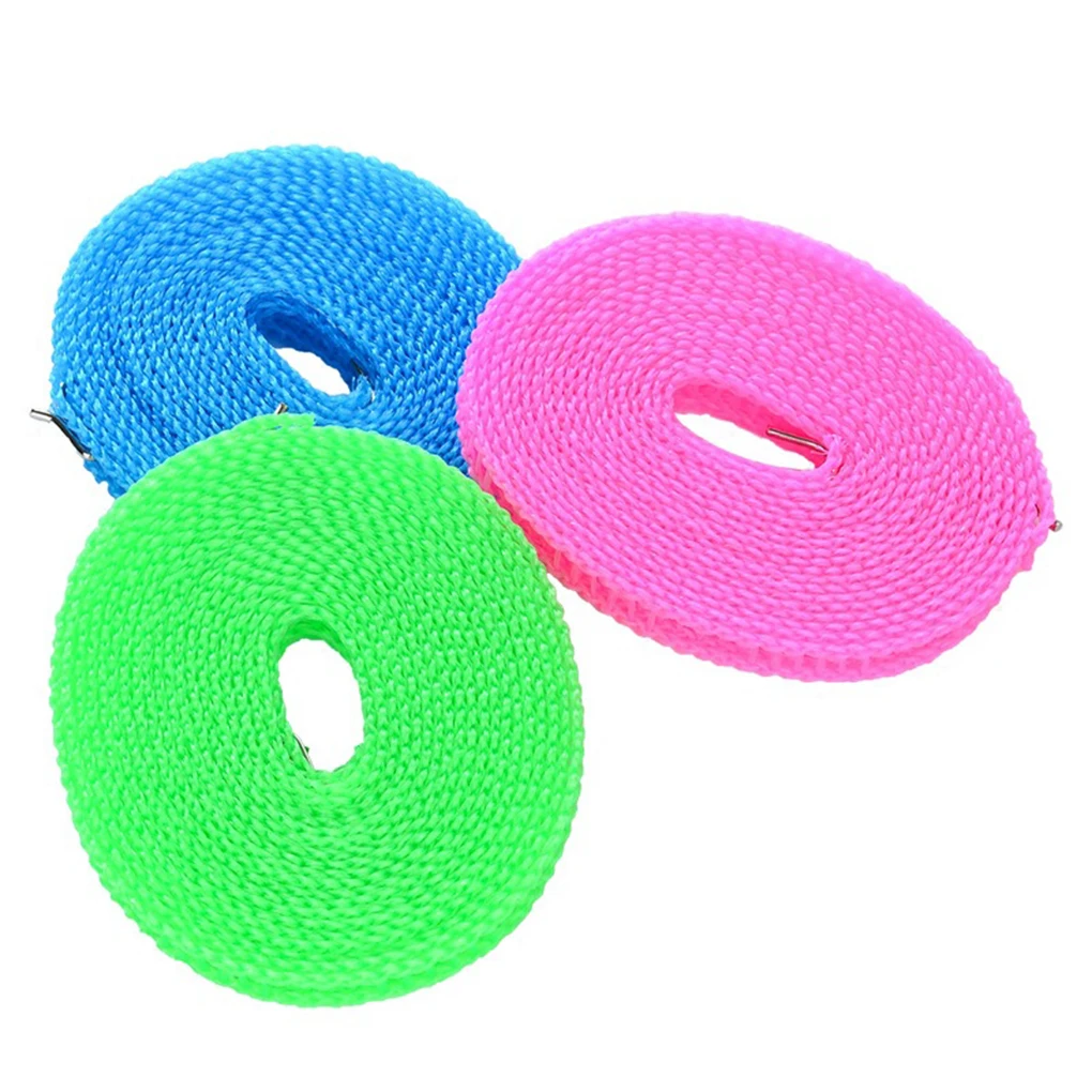 

Color Random 3/5 Meter Long Outdoor Clothesline Nylon Non-slip Laundry Line Rope Travel Business Clothes Cord