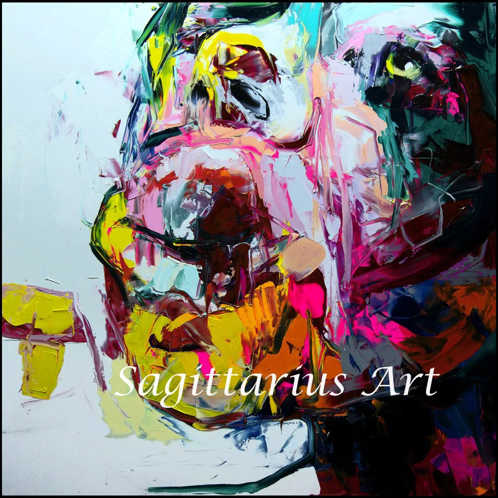 

Francoise Nielly Designer Hand Painted Humanity disfigured Palette knife Abstract Oil Painting Canvas Home Decor Fine Artwork