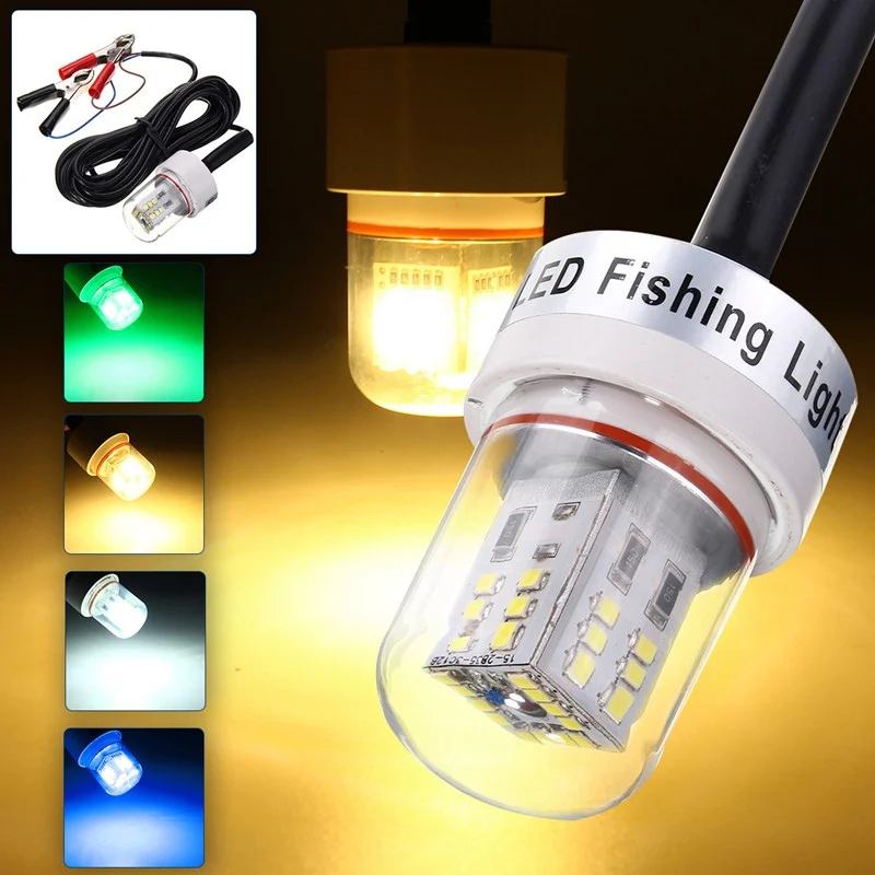 

Best Promotion IP68 Waterproof 2835 SMD LED Lamp Bulb 15W 12V Underwater Fishing Squid Fish Lure light LED Fishing Lamp Lighting